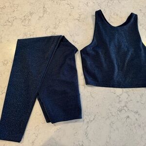 Sparkly Navy Blue Activewear Set